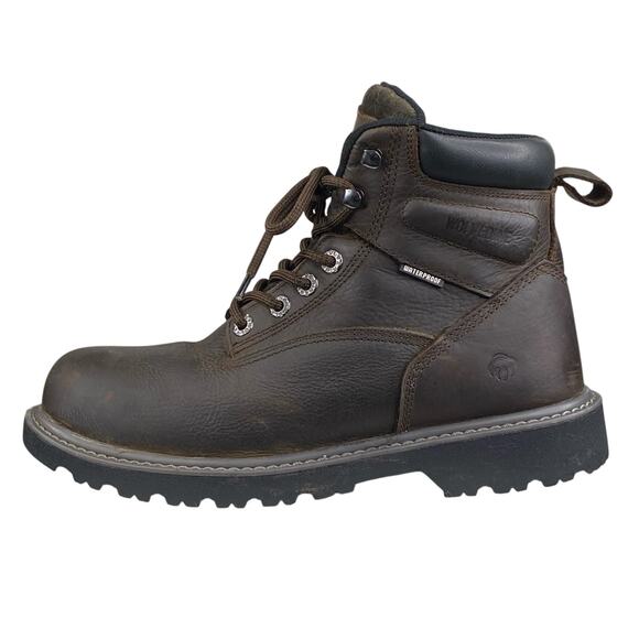 Wolverine Mens Floorhand Brown Leather Steel Toe Work Boot Size US 8 - Picture 3 of 11